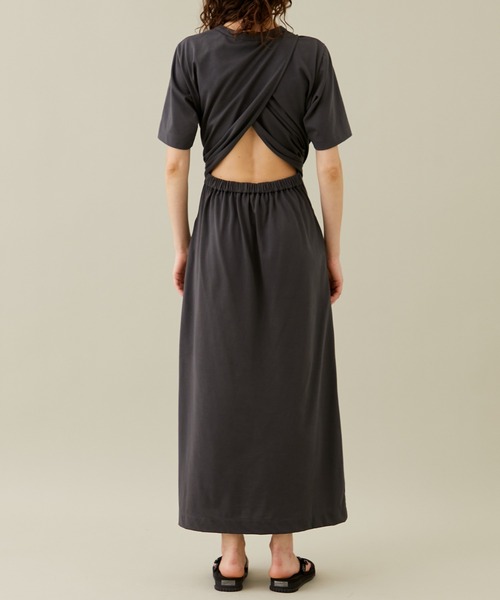 CINOH チノ　リネンマキシワンピース CINOH/チノ】別注 ZIP KNIT DRESS/ジップニットワンピース（ドレス