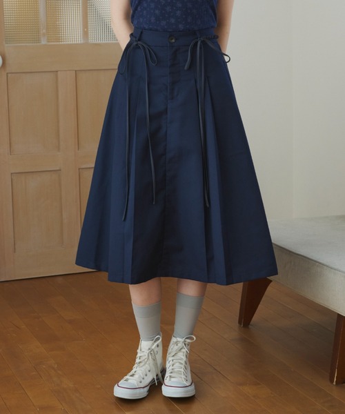スカート 2way ribbon belt skirt/ウエストリボンタックスカート