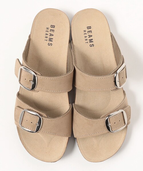 BEAMS HEART WOMEN♡ バックル付き ダブルベルト サンダル M BEAMS HEART サンダル バックル付き ダブルベルト レディース