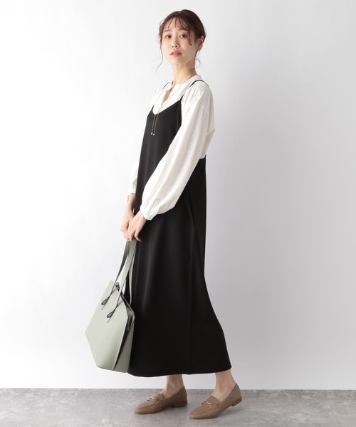 GLOBAL WORK ワンピース スゴラクストレッチキャミワンピース
