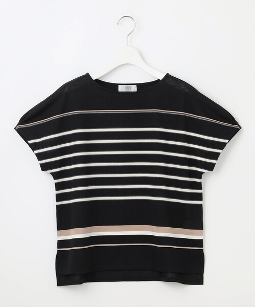 tシャツ パネルボーダー フレンチスリーブ カットソー レディース tシャツ パネルボーダー フレンチスリーブ カットソー
