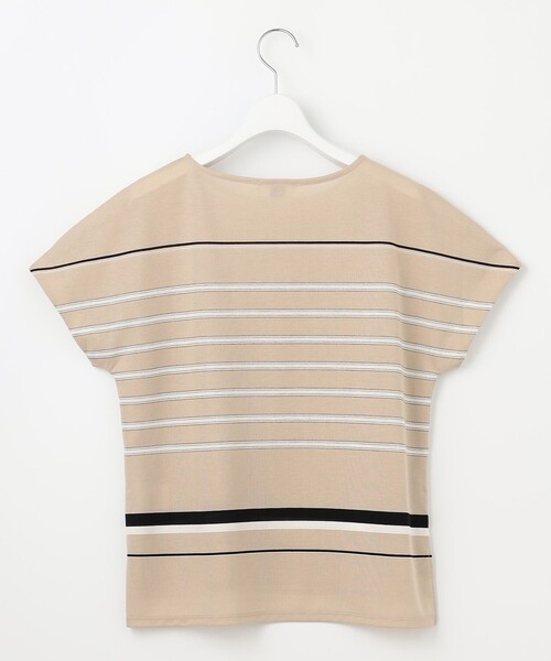 tシャツ パネルボーダー フレンチスリーブ カットソー レディース tシャツ パネルボーダー フレンチスリーブ カットソー