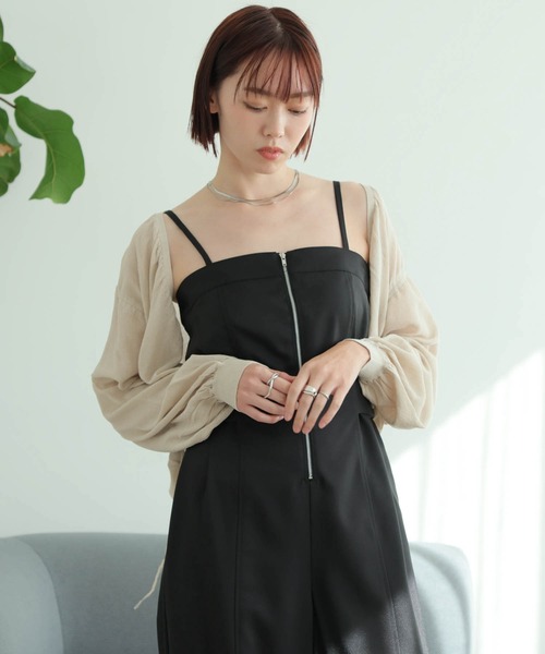カーディガン シャーリングシアーニットカーディガン レディース LADYMADE カーディガン シャーリングシアーニットカーディガン
