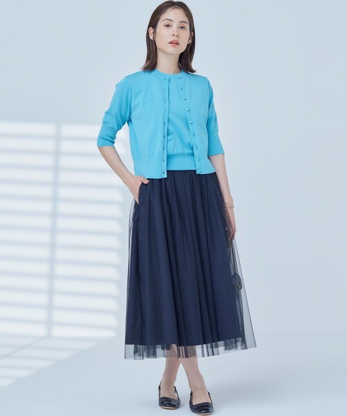 レディースセーター ニット 半袖 Mサイズ 組曲（KUMIKYOKU） ニット セーター ポケット付き 半袖ニット