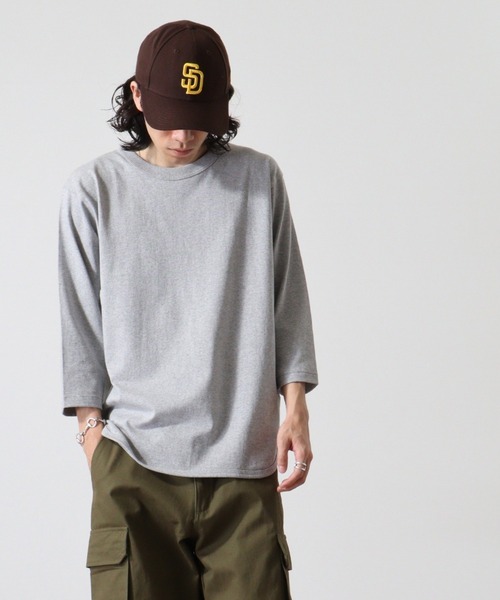 CROSS & STITCH tシャツ ＆ 6.2オンス オープンエンド 3/4