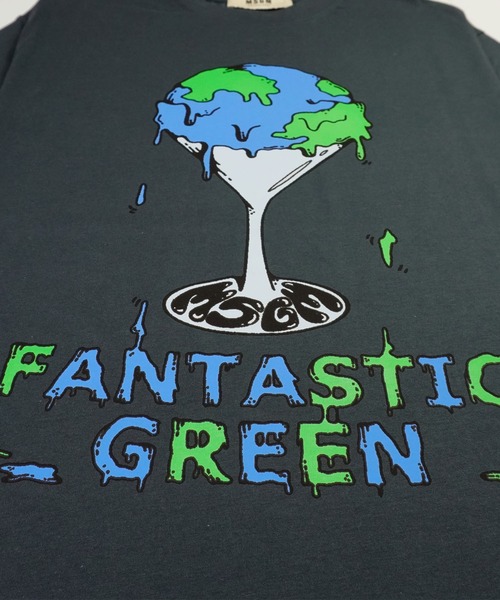 MSGM tシャツ FANTASTIC GREEN×Burro Studio オーガニック