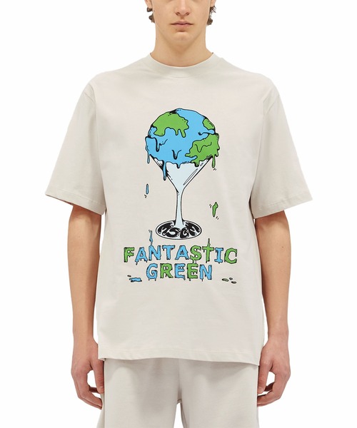 MSGM tシャツ FANTASTIC GREEN×Burro Studio オーガニック