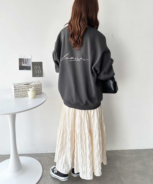 GeeRA（ジーラ） トレーナー スウェット バック刺繍ロゴボリューム