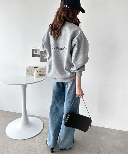 GeeRA（ジーラ） トレーナー スウェット バック刺繍ロゴボリューム