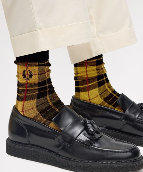 FRED PERRY 靴下 Tartan Socks／タータンチェックソックス