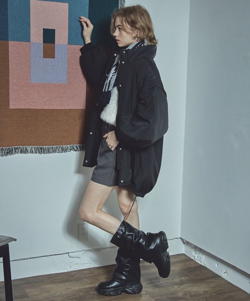 Forever21 カバーブーツ　ブラック23.5 Forever21 カバーブーツ ブーツ ブラック 23.5