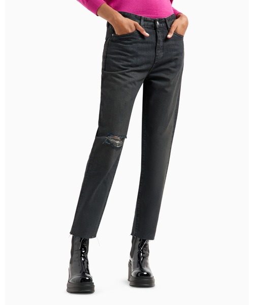 ★レザーパッチ★ GIORGIO ARMANI デニム イタリア製 黒 W30 undefined