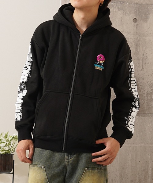 パーカー ドーナツモチーフ 裏起毛 ジップパーカー / Heavyweight
