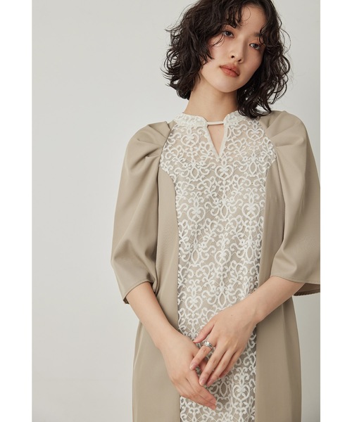 niana（ニアナ） ドレス スイッチカラードレス キーホールネック