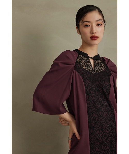 niana（ニアナ） ドレス スイッチカラードレス キーホールネック