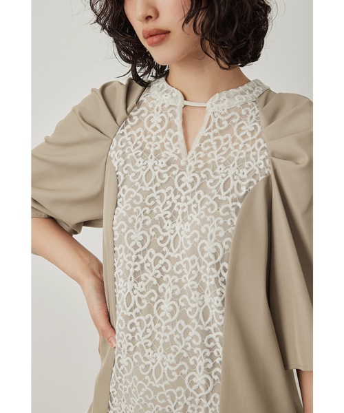 niana（ニアナ） ドレス スイッチカラードレス キーホールネック