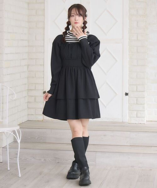Emsexcite ワンピース ティアードBリボンOP : ZOZOTOWN Yahoo!店