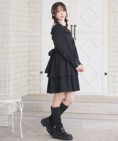 Emsexcite ワンピース ティアードBリボンOP : ZOZOTOWN Yahoo!店