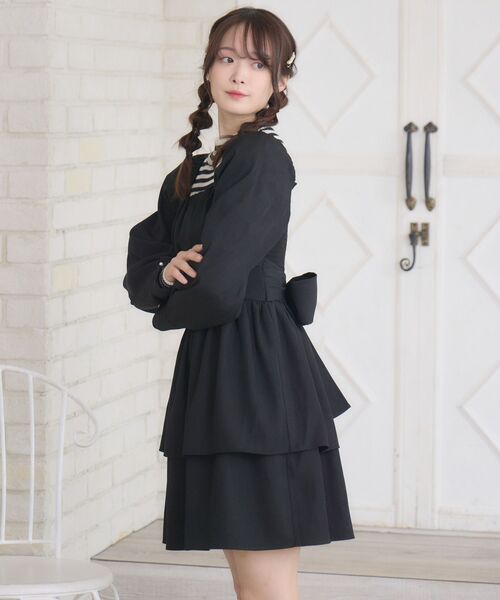 Emsexcite ワンピース ティアードBリボンOP : ZOZOTOWN Yahoo!店