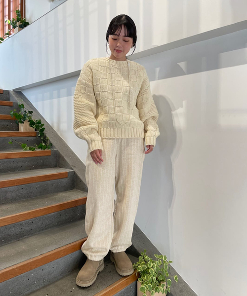 FRAMeWORK ニット ARCHI/アーキ BLOCK KNIT TOP レディース : ZOZOTOWN 