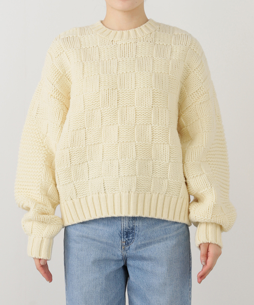 FRAMeWORK ニット ARCHI/アーキ BLOCK KNIT TOP レディース : ZOZOTOWN 