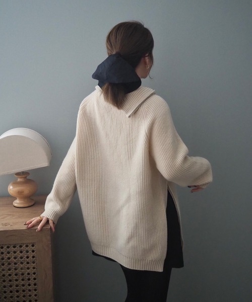 ニット セーター turtleneck double zip knit top /タートルネック ダブルジップ ニット トップス レディース ニット セーター turtleneck double zip knit top
