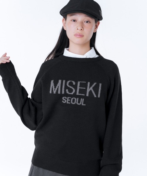 ニット セーター Misekiseoul logo knit レディース メンズ