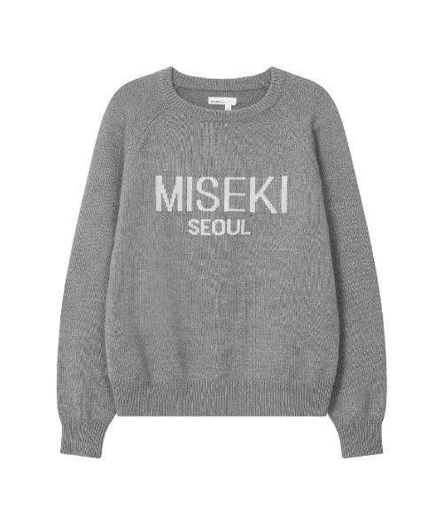 ニット セーター Misekiseoul logo knit レディース メンズ Miseki SEOUL ニット セーター Misekiseoul logo knit