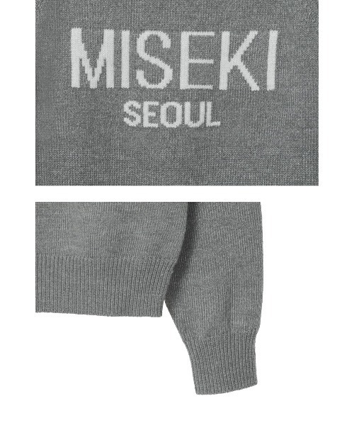 ニット セーター Misekiseoul logo knit レディース メンズ Miseki SEOUL ニット セーター Misekiseoul logo knit