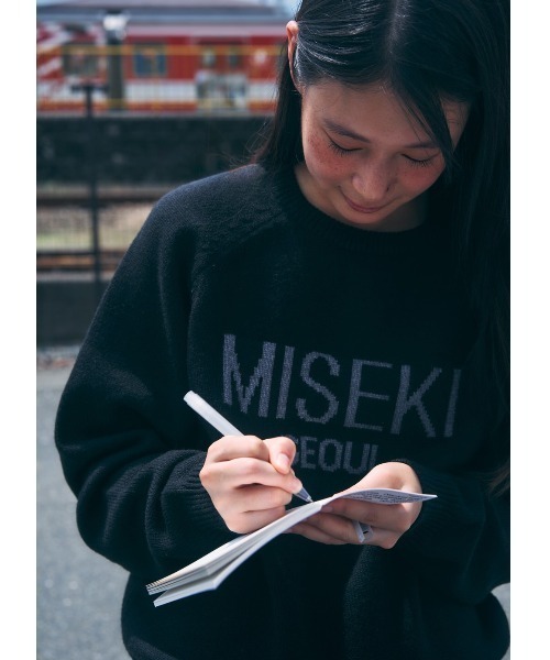 ニット セーター Misekiseoul logo knit レディース メンズ Miseki SEOUL ニット セーター Misekiseoul logo knit