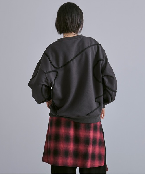 Ellno Loset（エルノロゼット） tシャツ コード刺繍ウラケプルオーバー
