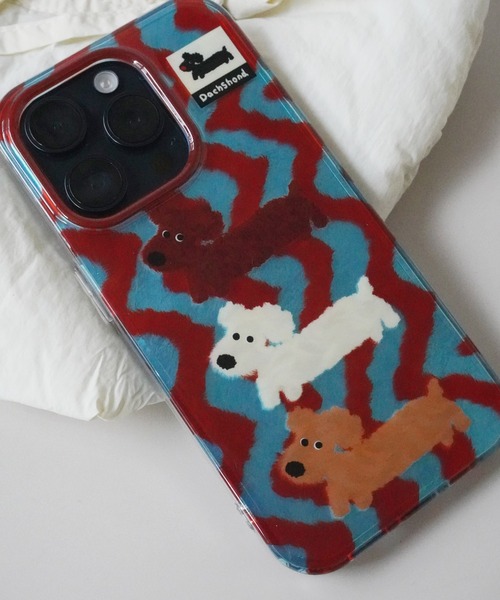 Port（ポート） スマホケース 「 」 ストラップ付き 犬 モチーフ