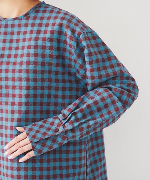 【セットアップ可能】ギンガムチェック ブラウス UNTITLED ブラウス シャツ 「セットアップ可能」ギンガム