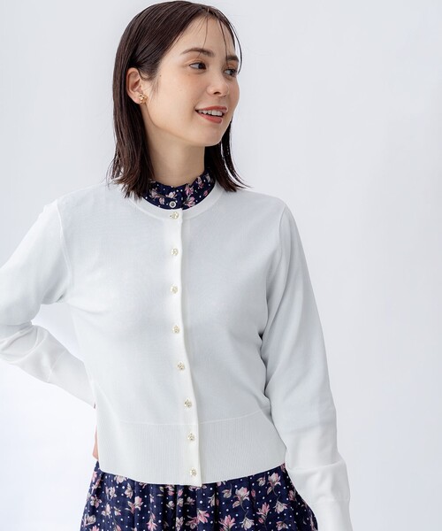uvカット カーディガン フラワーメタル ニット レディース : ZOZOTOWN