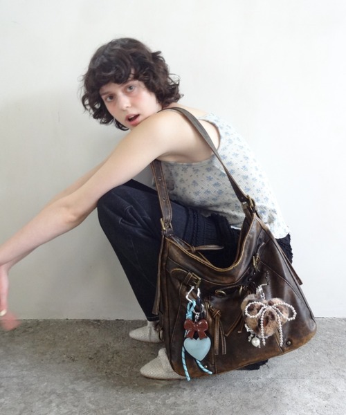 vintage y2k ショルダーバッグ　色味◎ ショルダーバッグ バッグ vintage y2k shoulder bag／ビンテージ