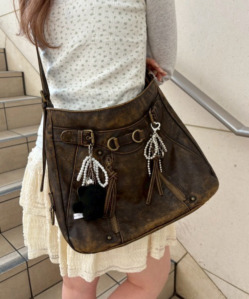 leather back vintage ハンドバッグ y2k 古着 ショルダーバッグ バッグ vintage y2k shoulder bag／ビンテージ