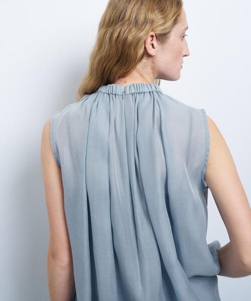 LANVIN en Bleu ブラウス シャツ シアージョーゼットアシンメ
