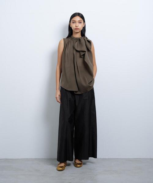 LANVIN en Bleu ブラウス シャツ シアージョーゼットアシンメ