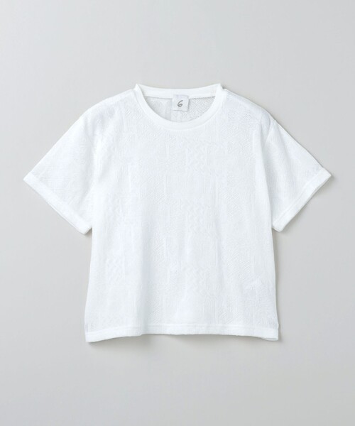 tシャツ 「6(ROKU)」コットンポリエステル メッシュ Tシャツ レディース 6(ROKU) tシャツ 「6(ROKU)」コットンポリエステル メッシュ T