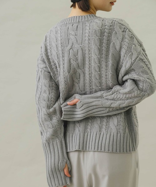 「URBAN RESEARCH Sonny Label」 長袖ニット FREE グレー レディース_画像3