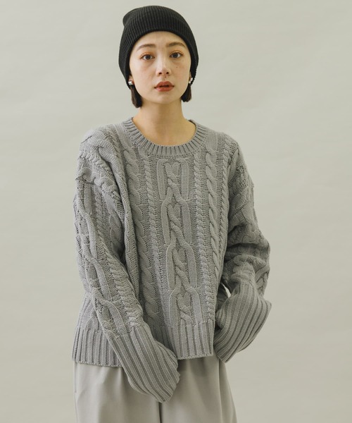 「URBAN RESEARCH Sonny Label」 長袖ニット FREE グレー レディース_画像5