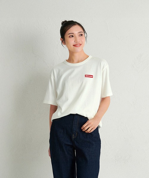 tシャツ 「WEB限定」ワッペンロゴ半袖Ｔシャツ（大人用） レディース メンズ MIKI HOUSE tシャツ 「WEB限定」ワッペンロゴ半袖Tシャツ（大人