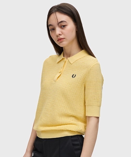 ポロシャツ ポロ Textured Knit Polo Shirt／テクスチャーニットポロシャツ レディース