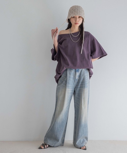 新品 ☆JEANASIS ☆ WEB限定 ビンテージミニウラケビッグSS ブルー ジーナシス WEB限定 ビンテージミニウラケビッグSS ブルー系