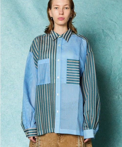 TAUPE（トープ） tシャツ TAUPE/トープ/STRIPE LOOSE SHIRTS メンズ