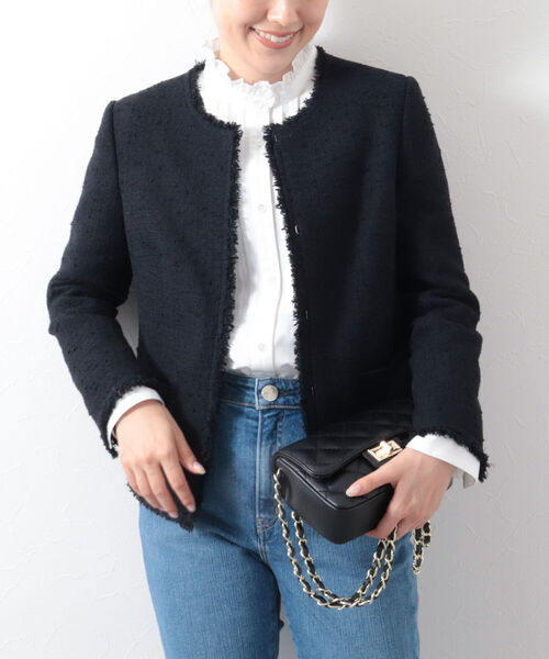 NOLLEY'S（ノーリーズ） ツイードジャケット 36 ダークネイビー