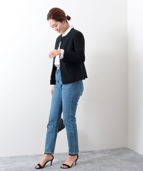 NOLLEY'S（ノーリーズ） ツイードジャケット 36 ダークネイビー