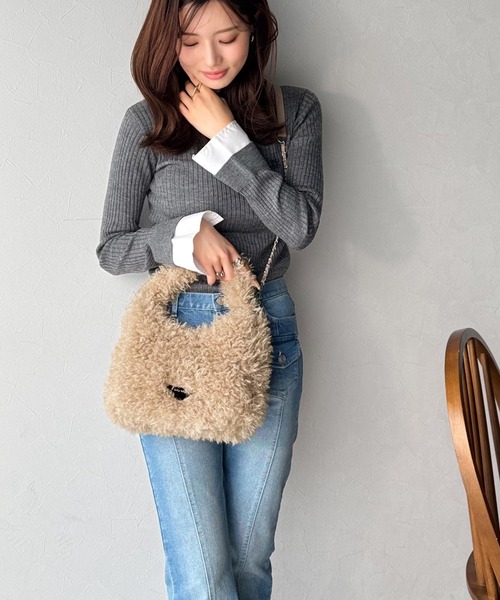 mily bilet ハンドバッグ 「mily bilet」ふわふわ感と高級感で、季節の