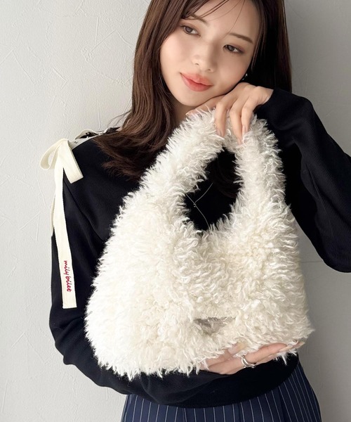 mily bilet ハンドバッグ 「mily bilet」ふわふわ感と高級感で、季節の