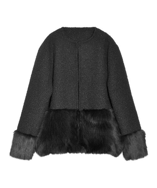 「Re:EDIT」 ノーカラージャケット MEDIUM グレー レディース_画像8